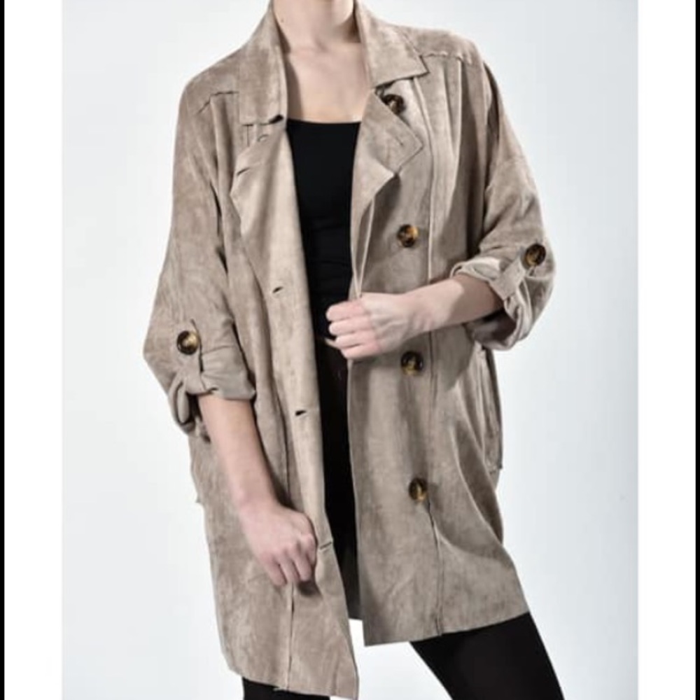 Faux suede jacket